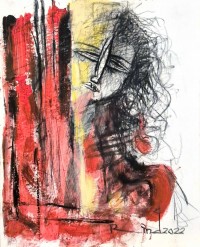 A. S. Rind, 11 x 13 Inch, Mixed Media On Paper, Figurative Painting, AC-ASR-778